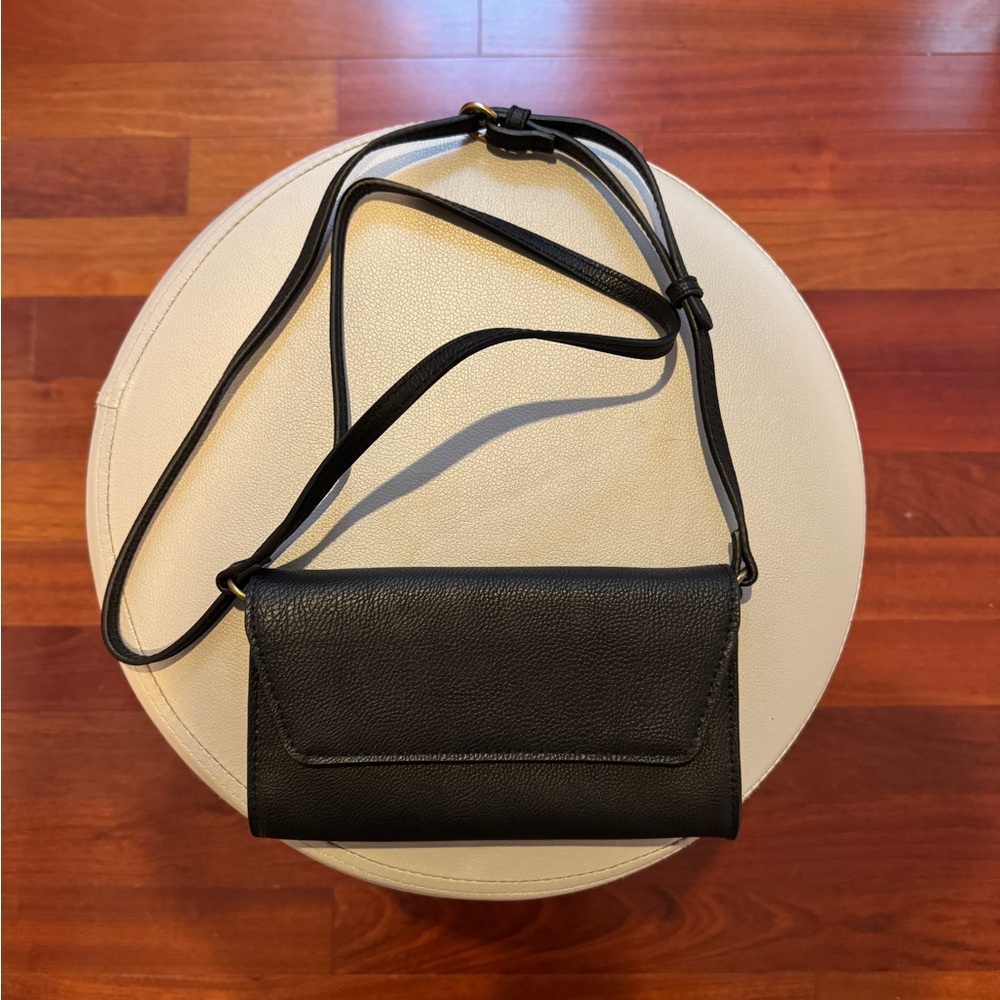 Black Leather Crossbody Bag